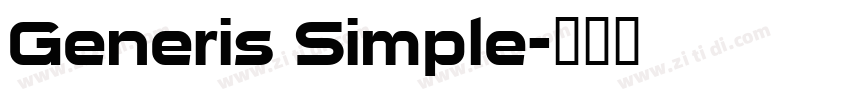 Generis Simple字体转换